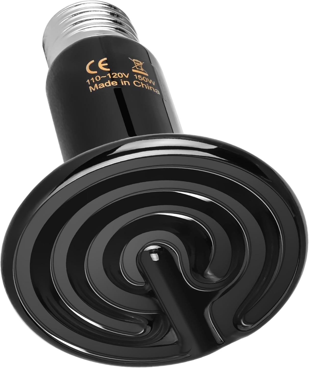 Reptile Heat Lamp 150W Ceramic Heat Emitter, No Light Emitting Heat Bulbs for Amphibian Pet Brooder Coop Incubating Chicken, Lizard Bearded Dragon Turtle Snake Terrarium