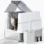 Stainless Steel Litter Box with Lid, XL Extra Large Metal Cat Litter Boxes for Big Cats Enclosed, Easy to Scoop with Scoop Set, High Sides Enclosure Anti-Urine Leakage Non-Sticky