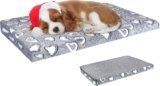 VANKEAN Reversible Cool and Warm Dog Bed Mat for Crates – Stylish Pad With Waterproof Inner Linings and Removable Machine Washable Cover, Firm Support for Small to XX-Large Dogs, Grey